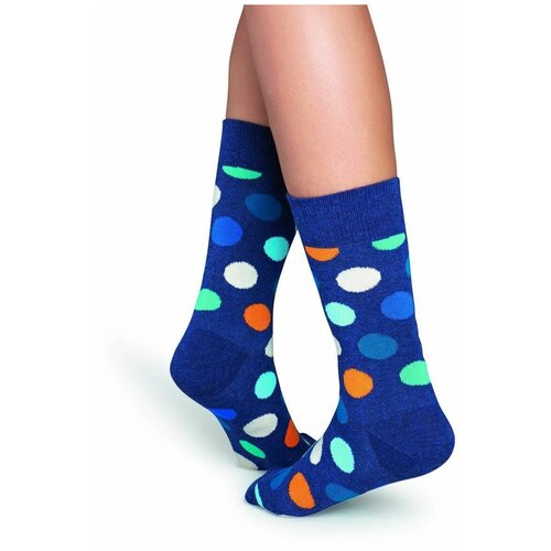 Синие носки унисекс Big Dot Sock в крупный цветной горох (Размер: 29) (Цвет: синий)