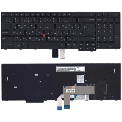 Клавиатура для ноутбука Lenovo ThinkPad E570, E575 черная, с джойстиком for lenovo thinkpad e570 e575 edp cable laptop lcd cable fru 01ep121 dc02c009c10 dc02c009c00 dc02c009c30