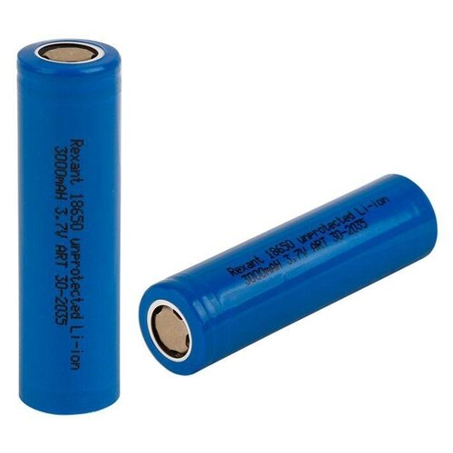 Аккумулятор высокоемкостный Li-ion 18650 3.7В 20А 3000мА. ч unprotected Rexant 30-2035 sofirn 18650 3000mah battery discharge 3 7v hd cell ncr18650b li ion rechargeable 18650 batteries for torch flashlight toys