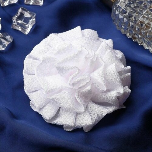 Бант на резинке Школьница волнушка классика d-11 см белый 6 шт 1716₽