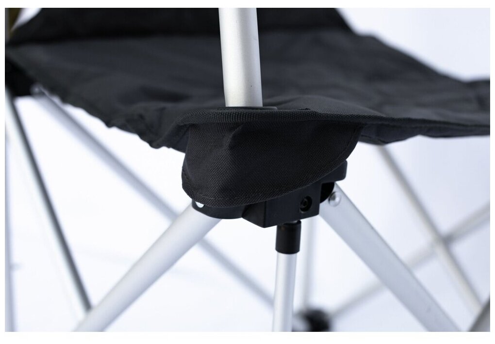 Tramp кресло раскладное с жесткими подлокотниками (черный/серый) - фотография № 18