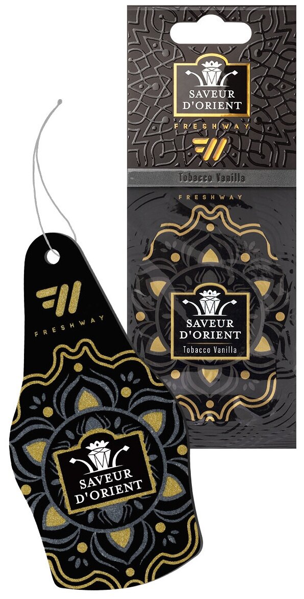 фото Ароматизатор воздуха "Fresh Way Saveur D'Orient Ampule" Tobacco Vanilla - на бумажной основе подвесной Табак Ваниль SO05