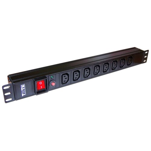 Блок розеток TWT (TWT-PDU19-10A8C3) блок распределения питания lanmaster twt pdu19 10a8p 1 8 гор размещ 8xschuko базовые 10a schuko 1 8м