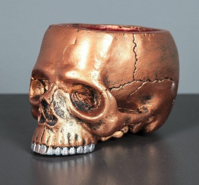 фото Фигурное кашпо "Череп" DecoHall-9
