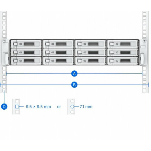 разное qnap комплект направляющих rail a03 57 Комплект направляющих Synology 1U-2U Slide Rail Kits RKS-02