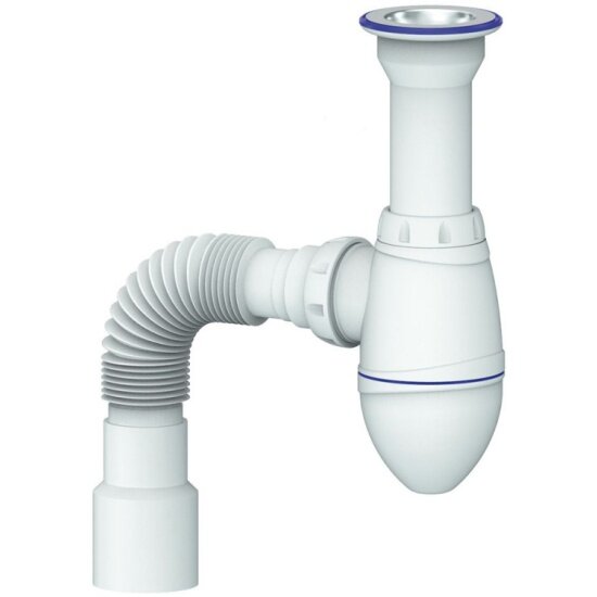 Сифон Unicorn A120 для тюльпана умывальника с литым выпуском