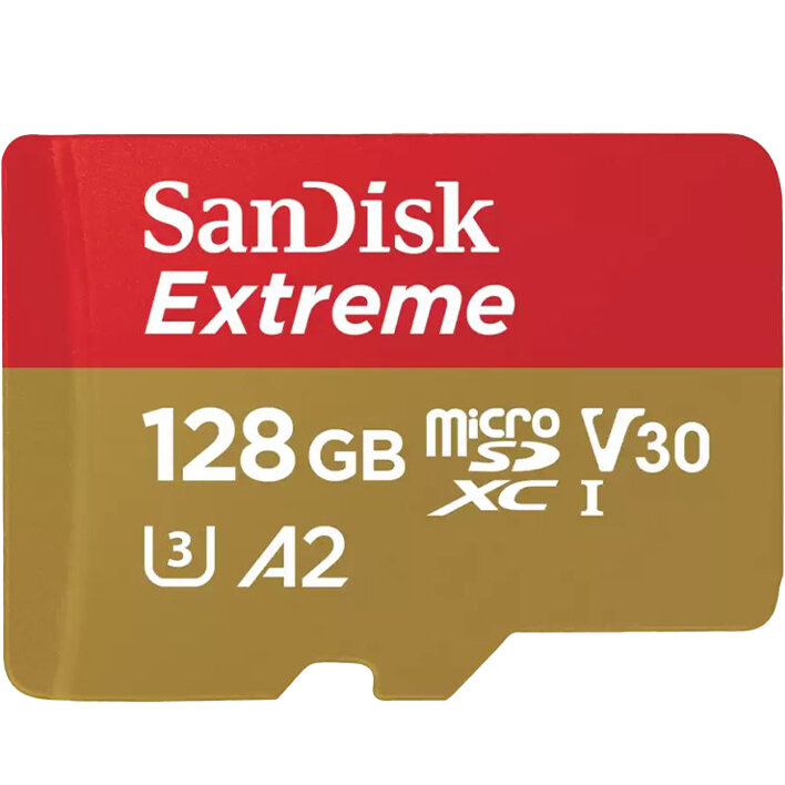 Карта памяти SanDisk Extreme micro SDXC 128 ГБ(190/90Mb/s) UHS-I, U3, V30, A2 (SDSQXAA-128G-GN6MN)