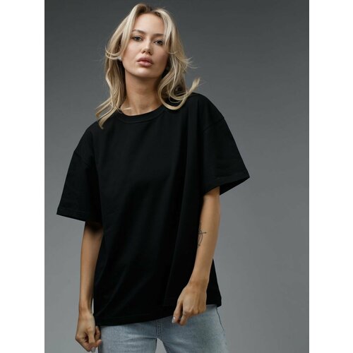 Футболка оверсайз, размер XS, черный