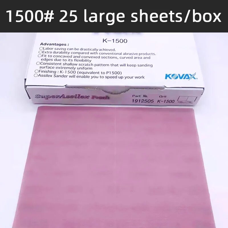 Квадратная пневматическая шлифовальная машина ATPRO 75/100 мм, отделка краски автомобиля, рисунок апельсиновой корки, сухая мельница, тонкая мягкая шлифовальная бумага, шлифовальный станок, 1500 grit 25 pcs