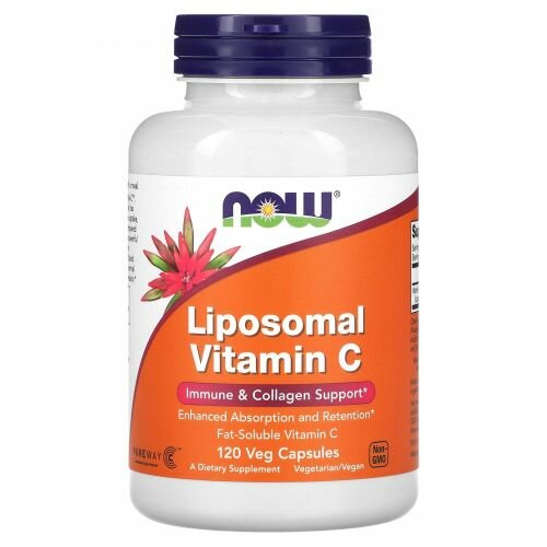 Картинки Now Foods, Liposomal Vitamin C, Липосомальный витамин C, 120 растительных капсул