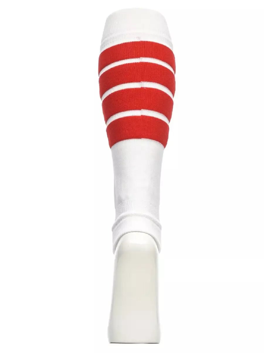 Гетры спортивные  базовая, размер 39-42, белый/красный — фото 1