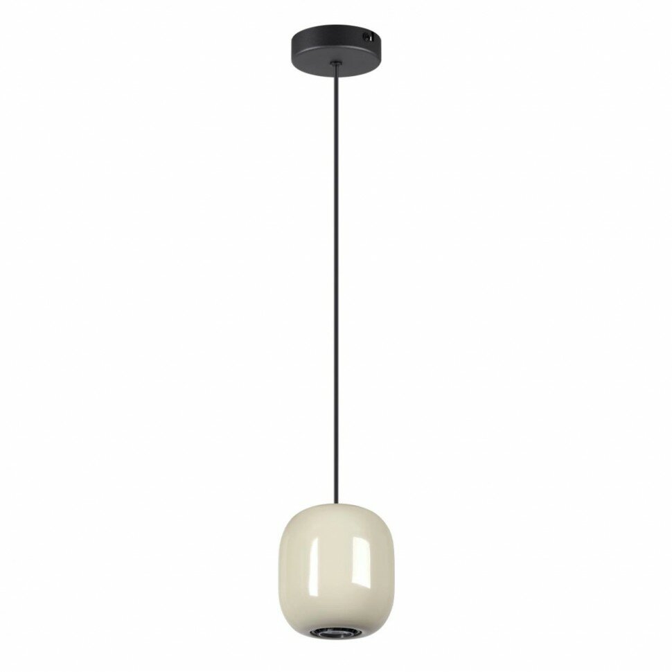 Odeon Light 5053/1A PENDANT ODL24 447 черный/цвет слонов. кости//металл Подвес GU10 LED 4W OVALI
