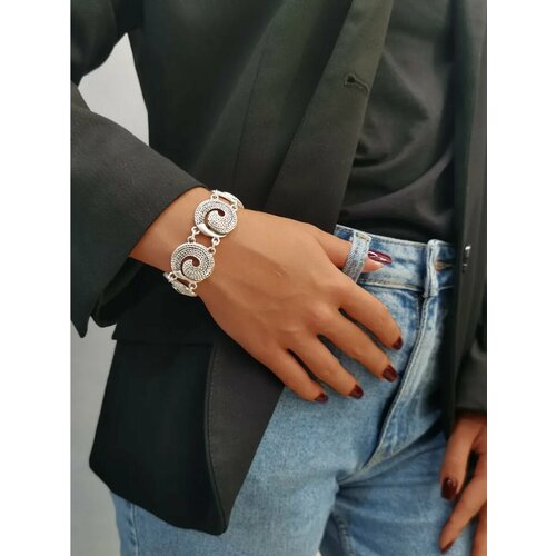 Браслет-цепочка, 1 шт., серебристый