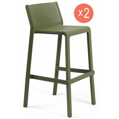 Комплект стульев пластиковых барных NARDI Trill Stool 2 шт цвет агава 25180₽