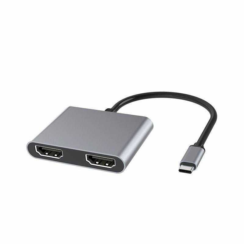 Док-станция USB 3.0 Type-C 4-в-1, переходник HDMI х 2, концентратор, расширитель портов