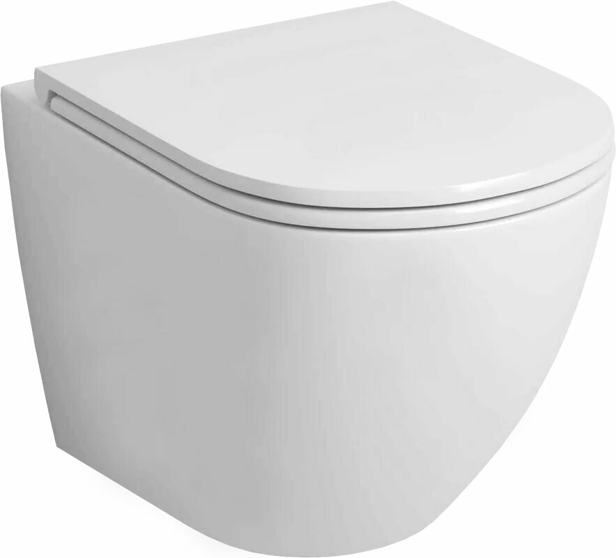 Унитаз Grossman Торнадо GR-4455SQ подвесной безободковый с микролифтом