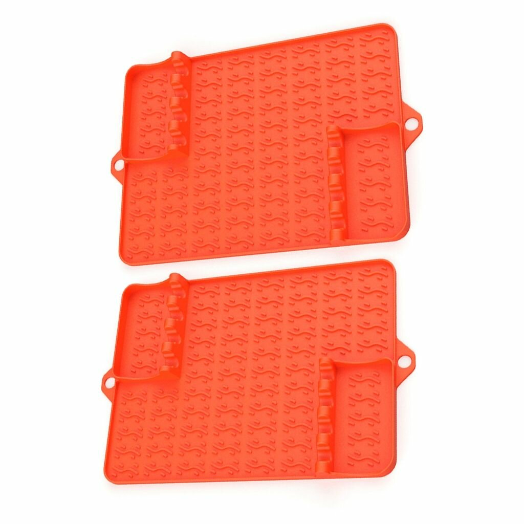 Упаковка из 2 силиконовых ковриков для гриля, многофункциональный коврик для гриля, силиконовая текстура, подходит для любого случая