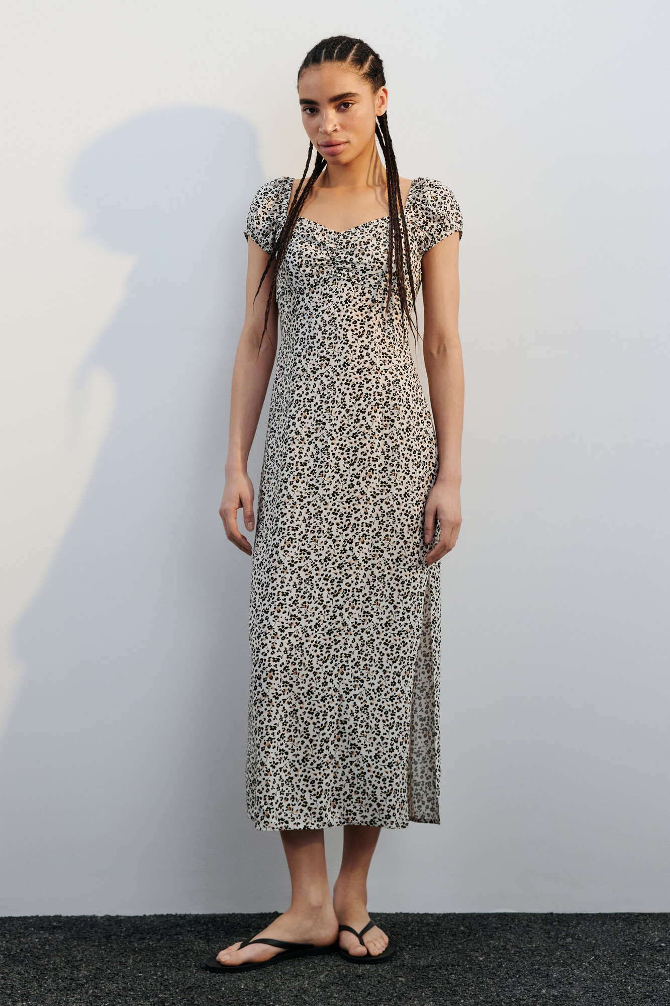 Платье Befree Mix&Match, размер S, белый принт — фото 1