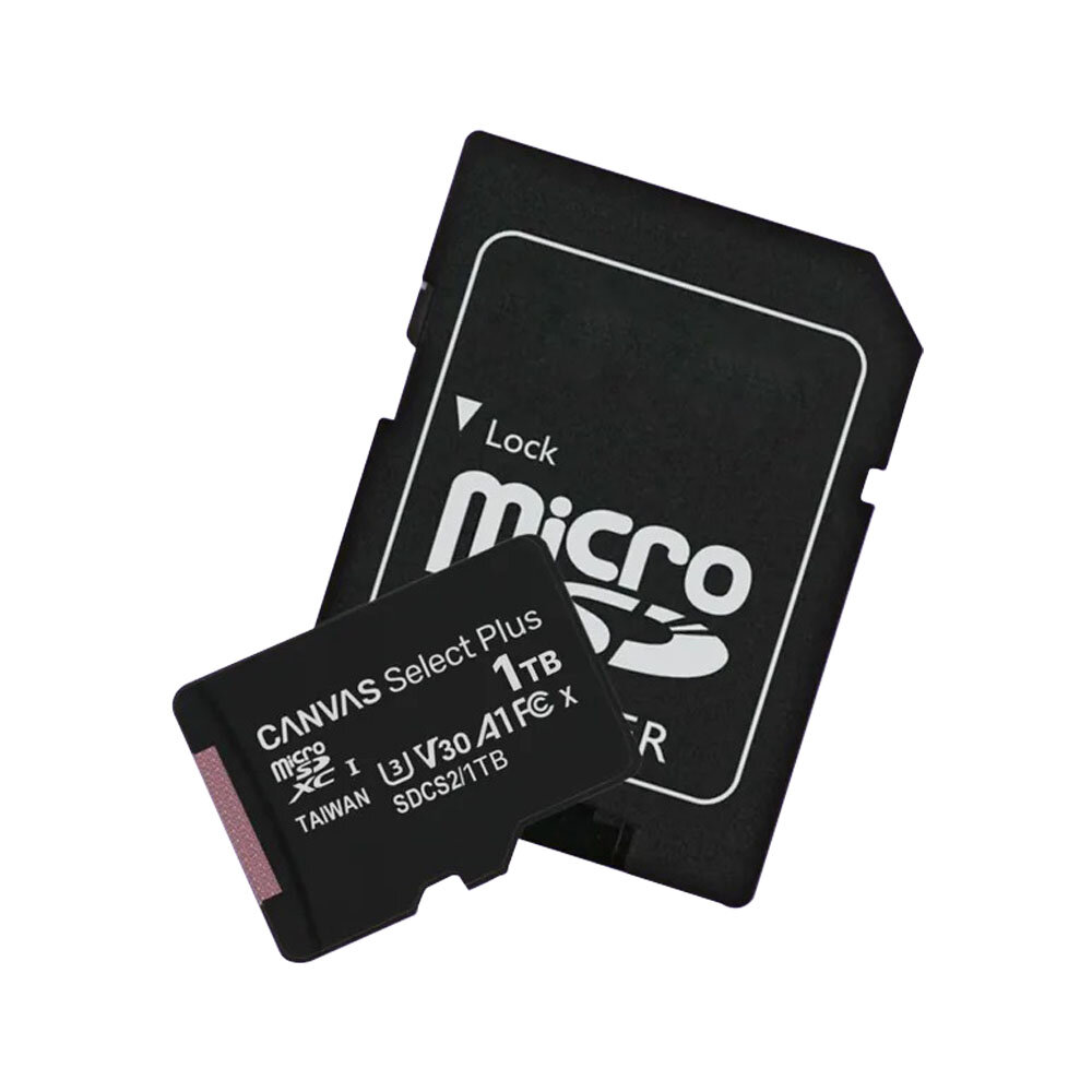 Карта памяти Micro SD 1 Тб - Карта памяти с переходником micro SD card + adapter / для телефона видеорегистратора — фото 1