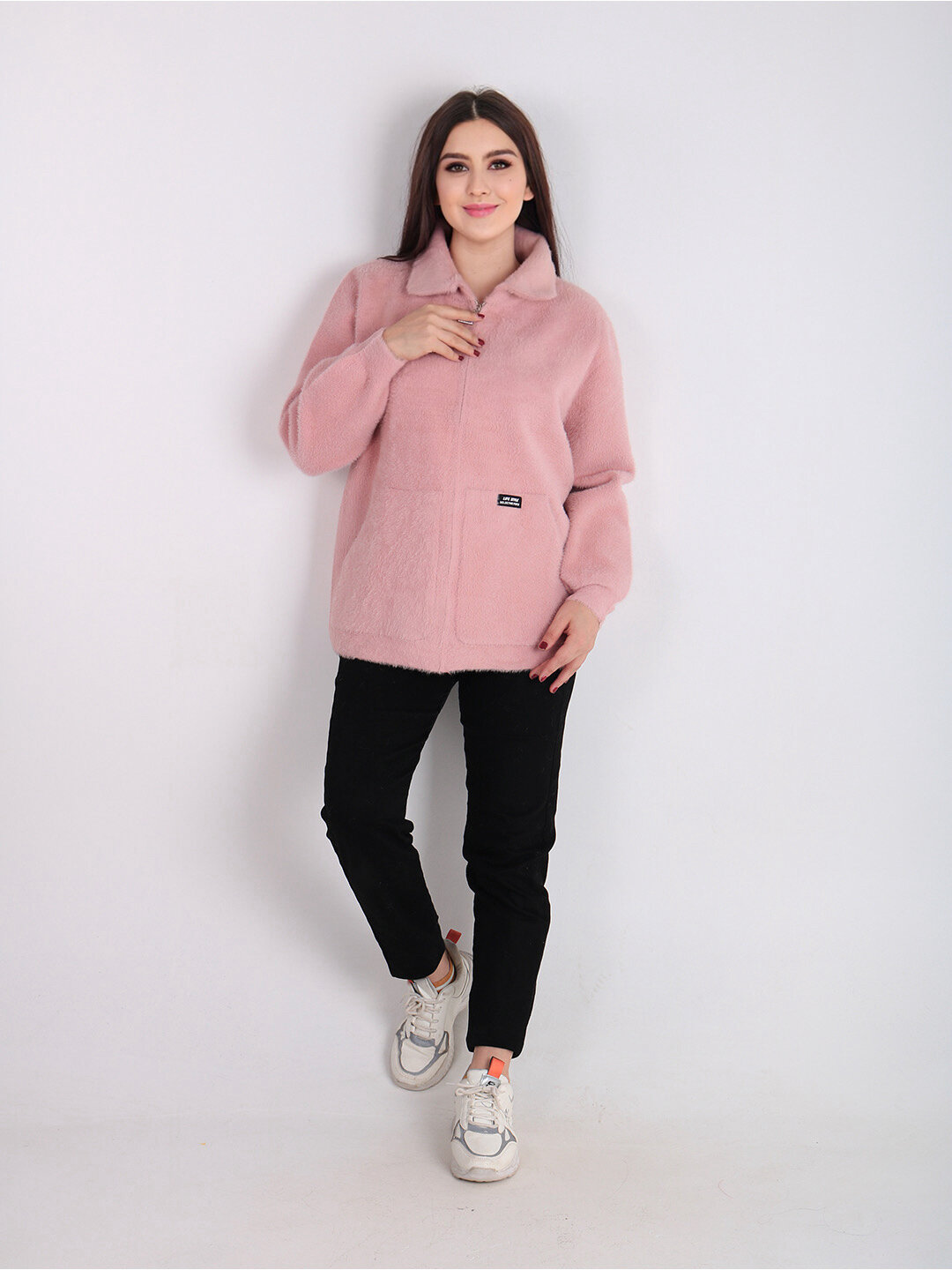 Пальто, размер One Size, розовый, — фото 1