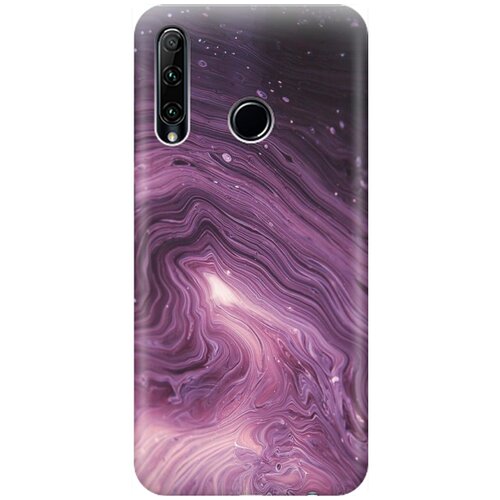 фото Re:pa накладка transparent для honor 10i / 20e с принтом "бело-фиолетовые краски"