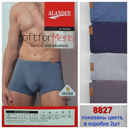 Мужские тонкие трусы ALANDEE 8827 размер2 XL(50-52) . Набор 2 шт.