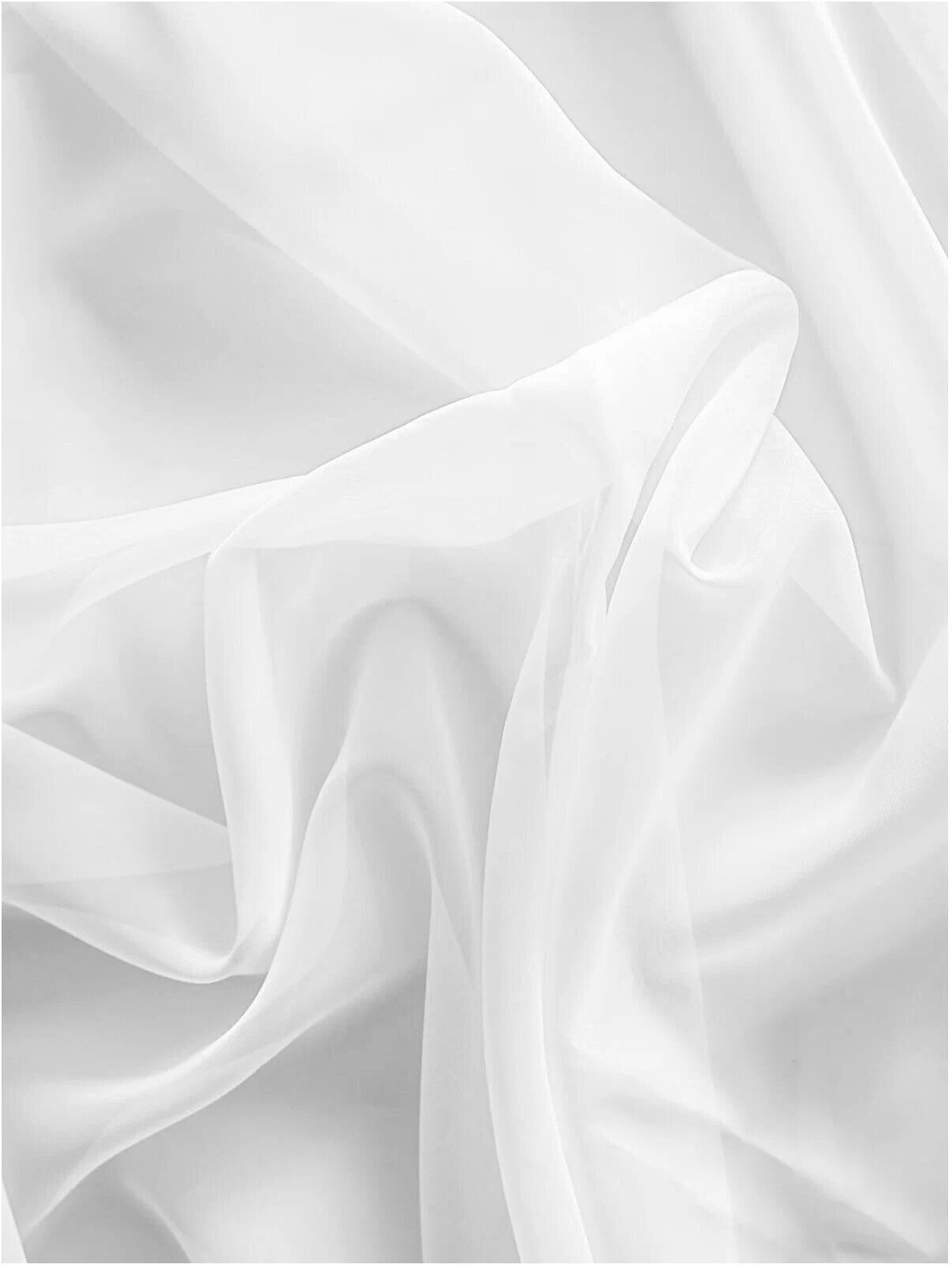 Тюль вуаль премиум белый 300*270см тюль для комнаты без утяжелителя - фотография № 2