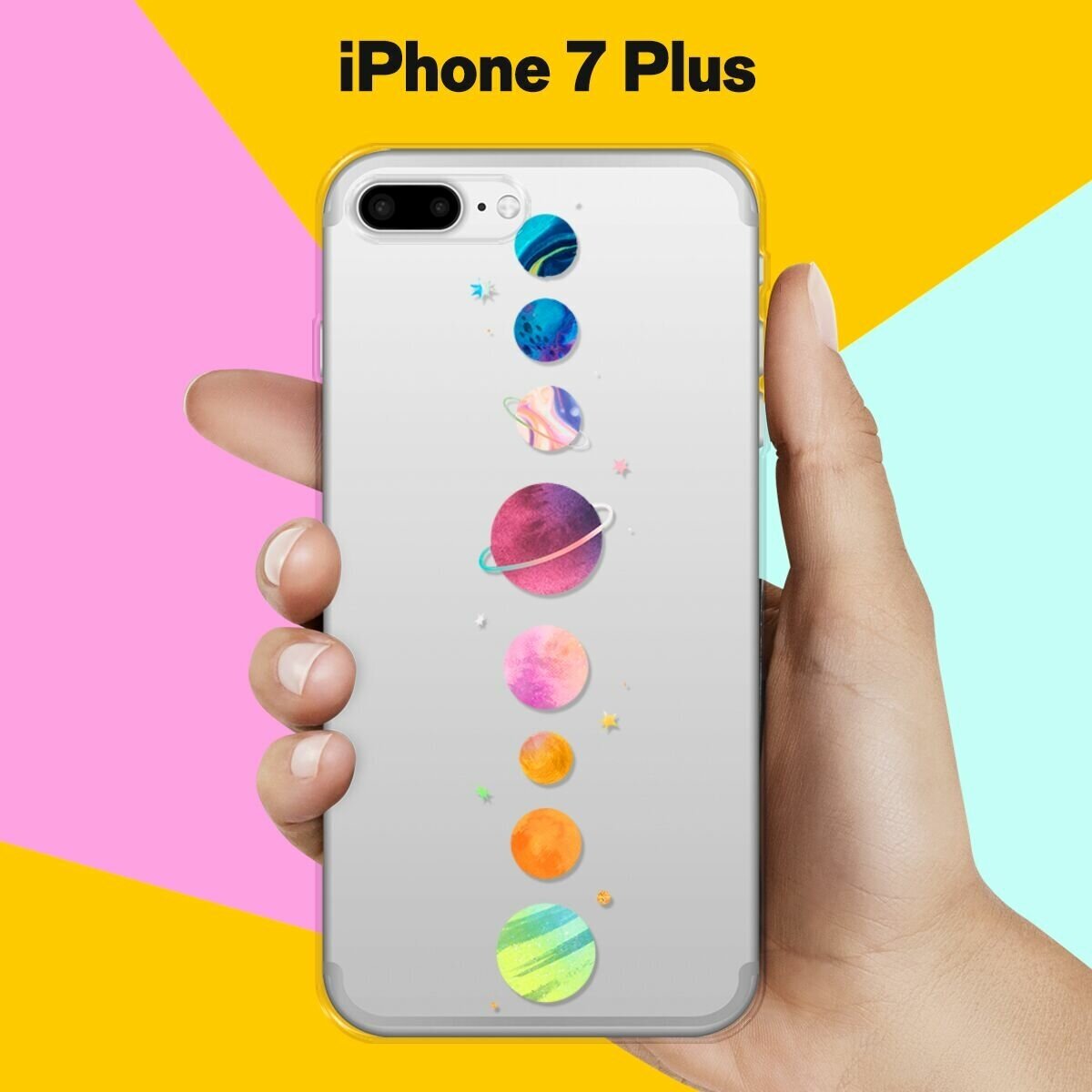 Силиконовый чехол Планеты на Apple iPhone 7 Plus