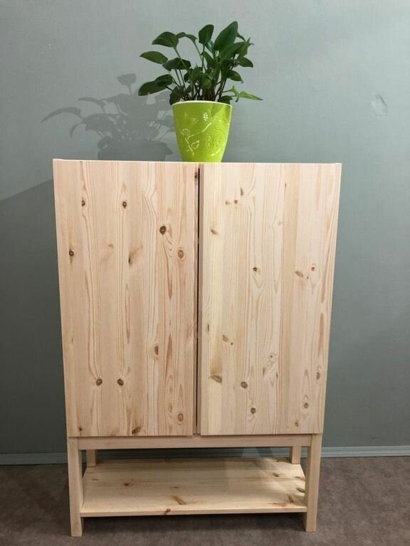 Шкаф деревянный IKEA IVAR 83 см на деревянной напольной подставке IKEA IVAR - фотография № 1