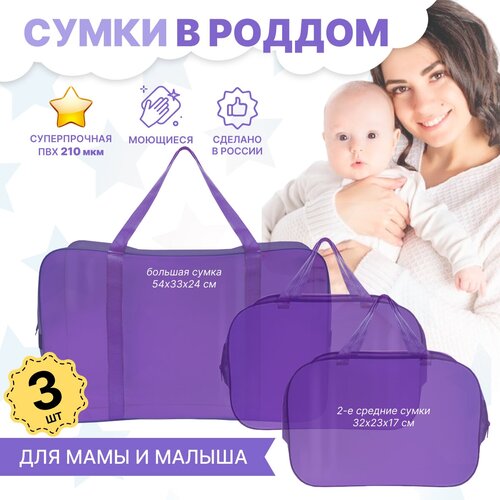 фото Сумка в роддом прозрачная набор, комплект на выписку forbaby