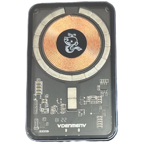 Внешний аккумулятор с беспроводной магнитной зарядкой Rapture Vdenmenv DP21 (5000mAh) для iPhone-12/13/14, смартфонов, наушников, смарт-часов