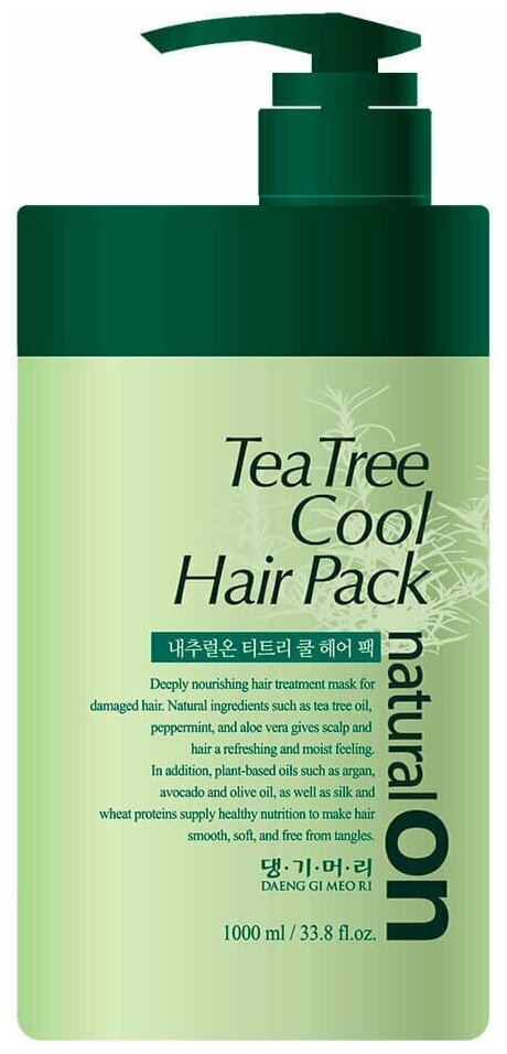 DAENG GI MEO RI Натуральная освежающая маска на основе чайного дерева Tea Tree Cool Hair Pack 1000 мл (8807779088787)
