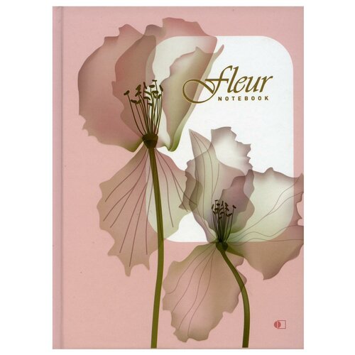 Блокнот Цветок нежно-розовый / Fleur, pink (А5, 192 стр, клетка)