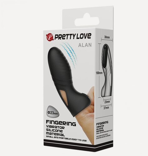 Изображение товара Вибронасадка Baile Pretty Love Alan, силикон, с ребрышками, черная