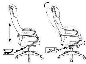 Кресло руководителя Бюрократ CH-607, обивка: сетка/ткань, цвет: темно-серый/черный Neo Black