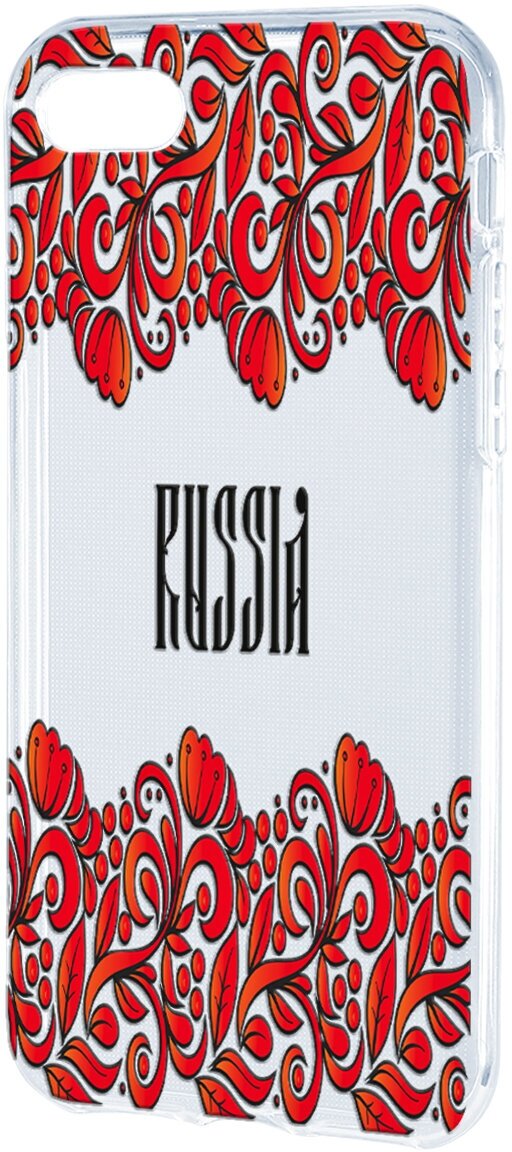 Силиконовый чехол Mcover для Apple iPhone 7 с рисунком Россия орнамент