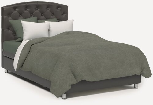 Изображение товара Тахта Премиум, 120х198 см, с матрасом, подъемный механизм, экокожа шоколад и узоры