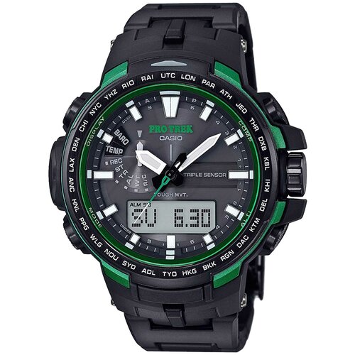 фото Наручные часы casio японские наручные часы casio pro trek prw-6100fc-1er с хронографом, черный