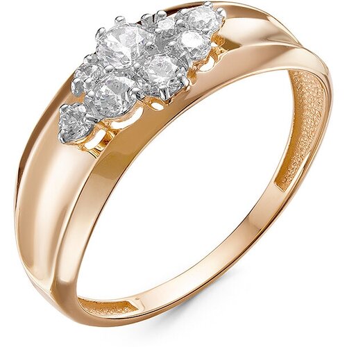 фото Золотое кольцо кюз del'ta d117735 с фианитом diamant-online