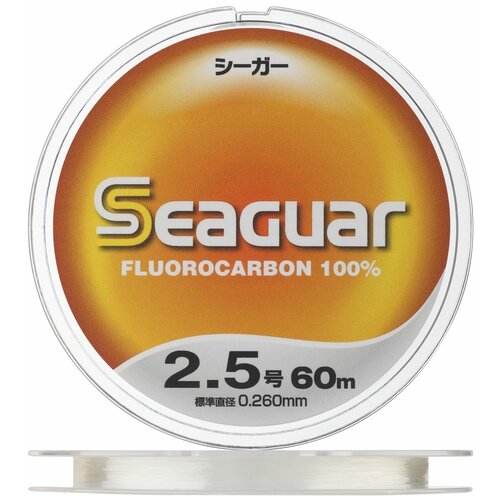 Флюорокарбоновая леска Kureha Seaguar #2,5 0,26мм 60м (clear) / Сделано в Японии