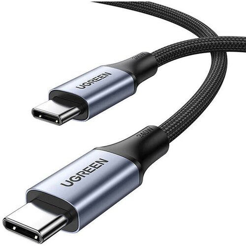 Кабель UGREEN US535 (15311) USB-C to USB-C 240W PD Fast Charging Cable (1 метр) серый космос