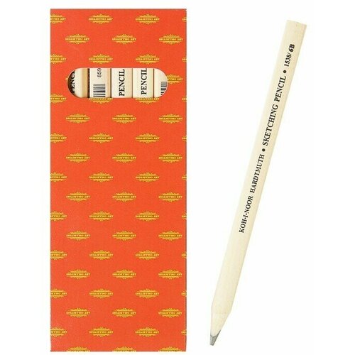Карандаш художественный чернографитный 50 мм Koh-I-Noor 1538 6B L 174 мм 570₽