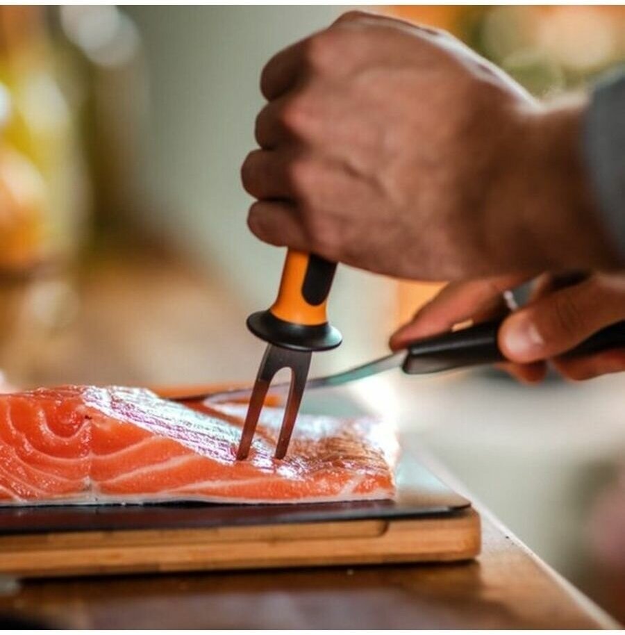 Вилка для рыбы Fiskars Functional Form черный/оранжевый - фото №7