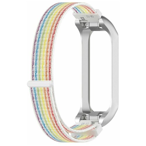 Нейлоновый браслет с металлической оправой для Samsung Galaxy Fit 2 SM-R220 радужный 119900₽
