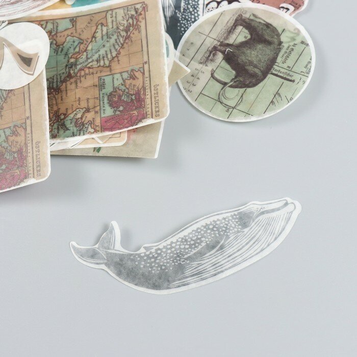 Наклейки для скрапбукинга путешествие из washi-бумаги, 64 штуки, 32 дизайна - фотография № 8