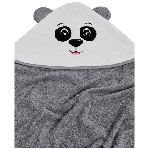 Полотенце-уголок Панда (ВВ 3011) размер 100х100 см, серый