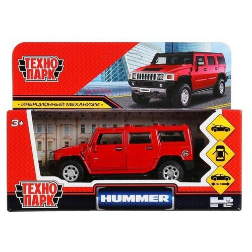 Модель HUM2-12-RD Hummer H2 красный в коробке Технопарк