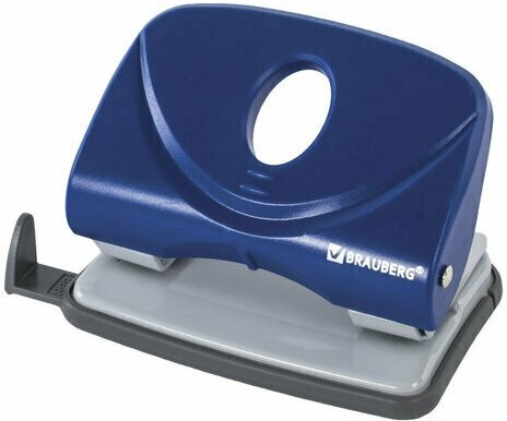 2 шт. Дырокол BRAUBERG "Original", до 20 листов, синий, 222540