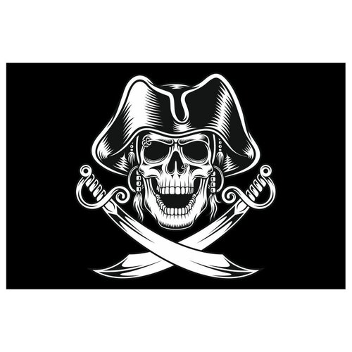 Пиратский флаг (тип 3) 90х135 см пиратский флаг тип 3 90х135 см