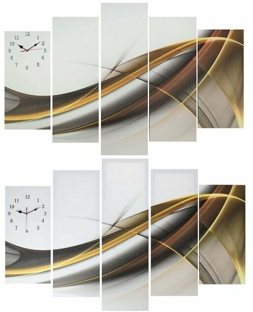 Часы настенные, модульные, серия: Интерьер, "Абстракция", 80х140 см